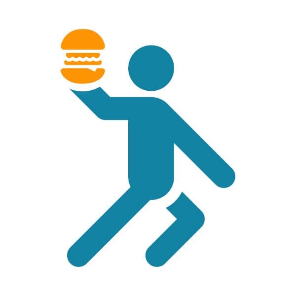 Icon of Athlete holding a burger